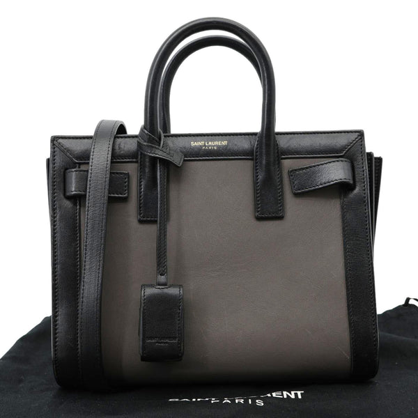 YVES SAINT LAURENT Sac de Jour Nano Leather Satchel Bag Bicolor