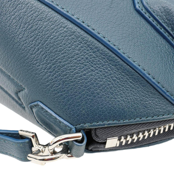 Givenchy Antigona Leather Satchel Shoulder Bag Peacock Blue