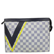 LOUIS VUITTON Voyage MM America
s Cup Latitude Damier Azur Pouch White