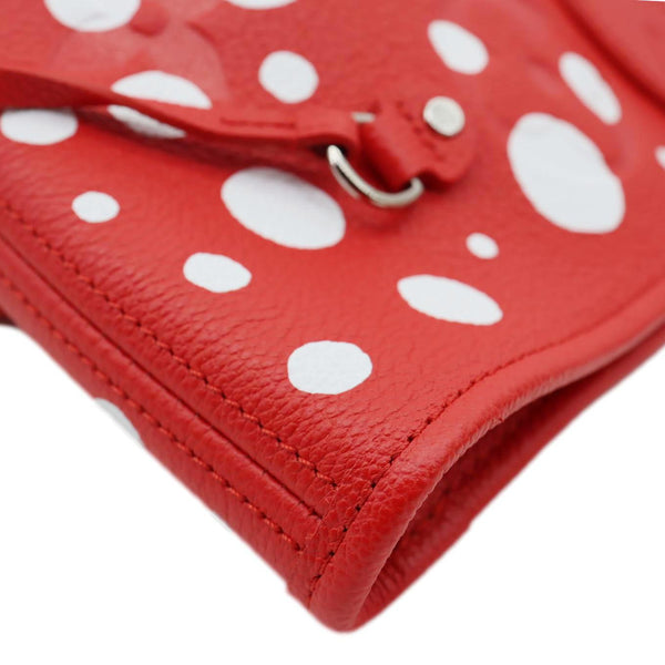 LOUIS VUITTON x Yayoi Kusama Neverfull MM Infinity Dots Empreinte Leather Tote Bag Red