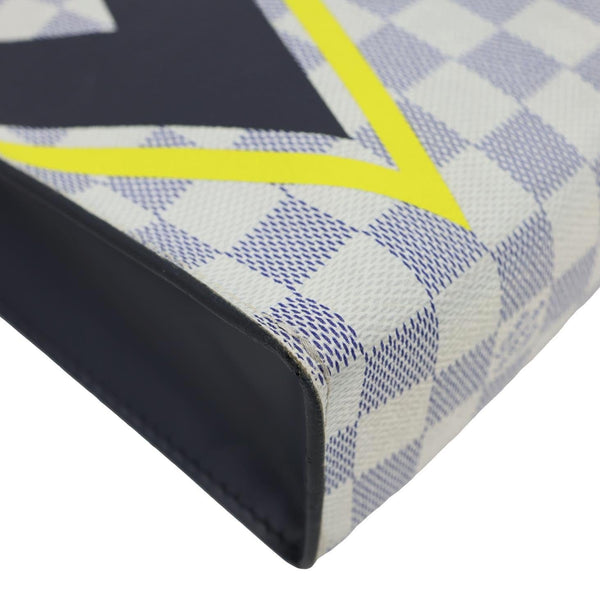 LOUIS VUITTON Voyage MM America's Cup Latitude Damier Azur Pouch White