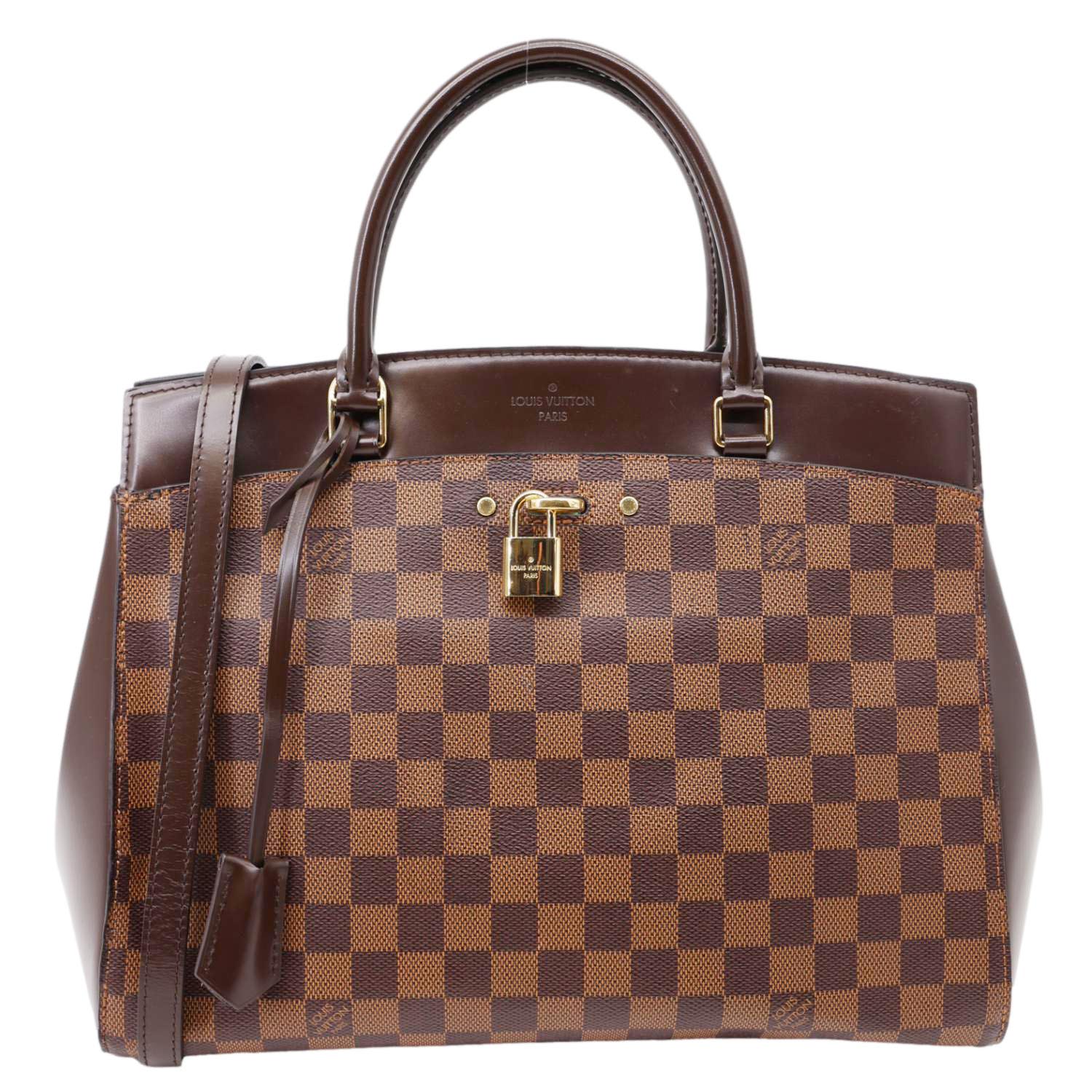 LOUIS VUITTON Rivoli MM Damier Ebene Shoulder Bag Brown