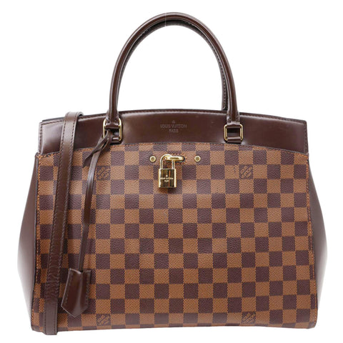 LOUIS VUITTON Rivoli MM Damier Ebene Shoulder Bag Brown