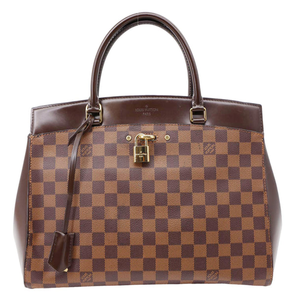 LOUIS VUITTON Rivoli MM Damier Ebene Shoulder Bag Brown