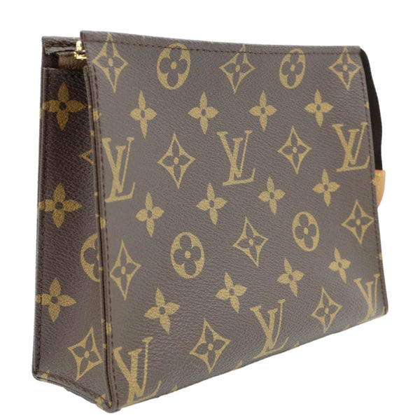 LOUIS VUITTON Toiletry 19 Monogram Canvas Pouch Brown