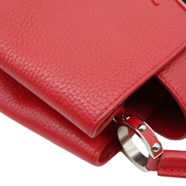 LOUIS VUITTON Capucines MM Taurillon Leather Satchel Bag Red