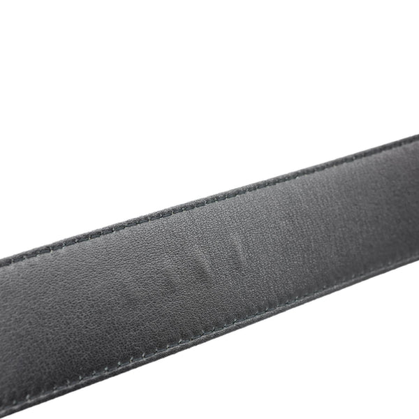 YVES SAINT LAURENT Cassandre Leather Belt Beige Size 90