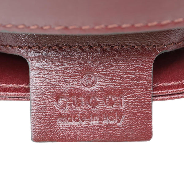 GUCCI Arli Flap Small Vitello Palmellato Lux Leather Crossbody Bag Burgundy 550129