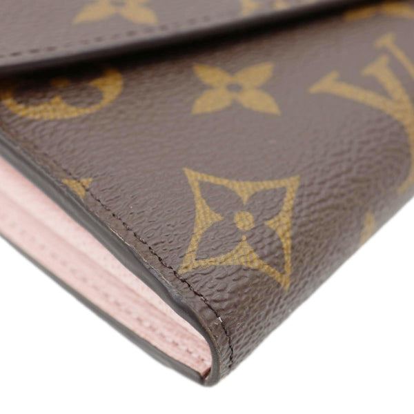 LOUIS VUITTON Sarah Monogram Canvas Wallet Rose Ballerine