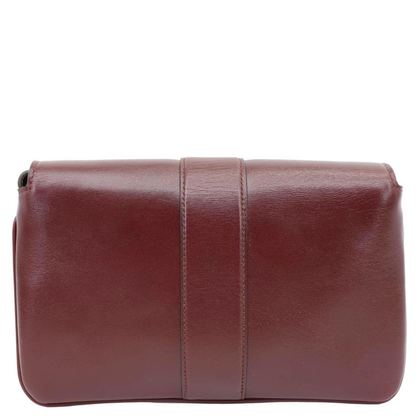 GUCCI Arli Flap Small Vitello Palmellato Lux Leather Crossbody Bag Burgundy 550129