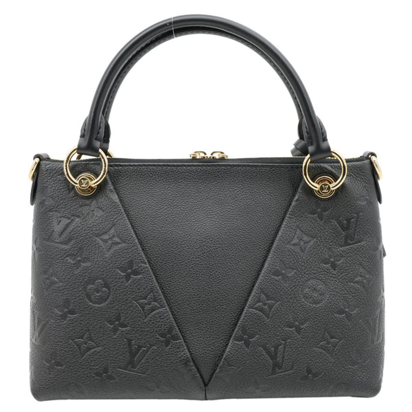 LOUIS VUITTON V BB Monogram Empreinte Tote Shoulder Bag Black