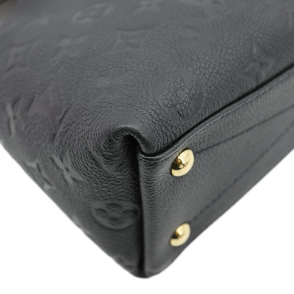 LOUIS VUITTON V BB Monogram Empreinte Tote Shoulder Bag Black