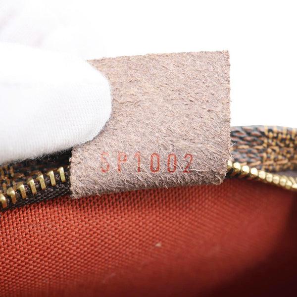 LOUIS VUITTON Trousse Makeup Damier Ebene Pochette Clutch Brown