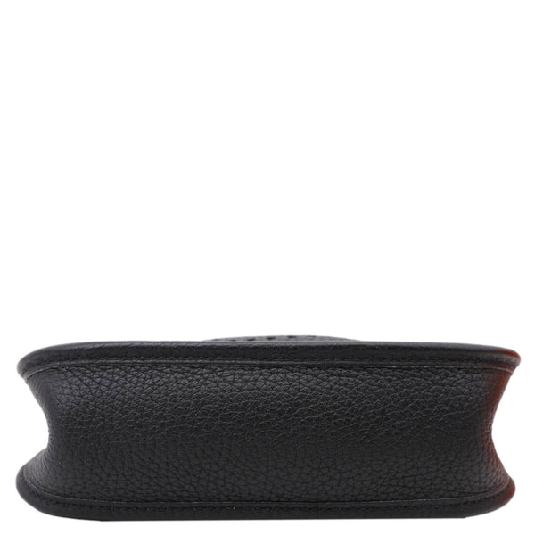 HERMES Evelyne TPM 16 Amazone Clemence Leather Crossbody Bag Black