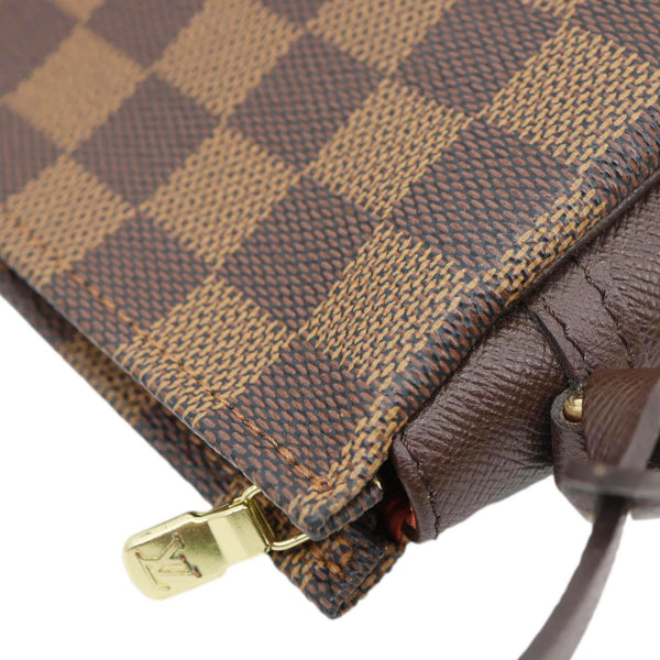 LOUIS VUITTON Trousse Makeup Damier Ebene Pochette Clutch Brown