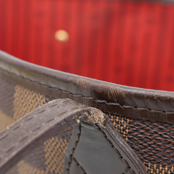 LOUIS VUITTON Neverfull MM Damier Ebene Tote Bag Brown