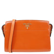 PRADA Esplanade Saffiano Vernice Leather Crossbody Bag Orange