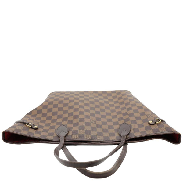 LOUIS VUITTON Neverfull MM Damier Ebene Tote Bag Brown
