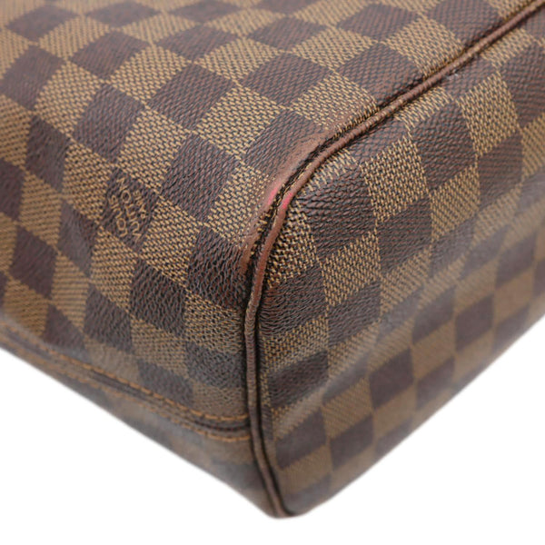 LOUIS VUITTON Neverfull MM Damier Ebene Tote Bag Brown