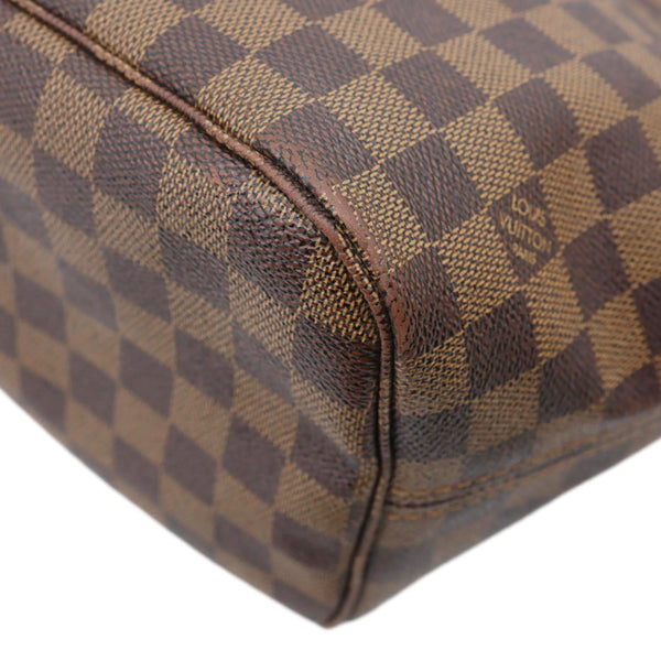 LOUIS VUITTON Neverfull MM Damier Ebene Tote Bag Brown