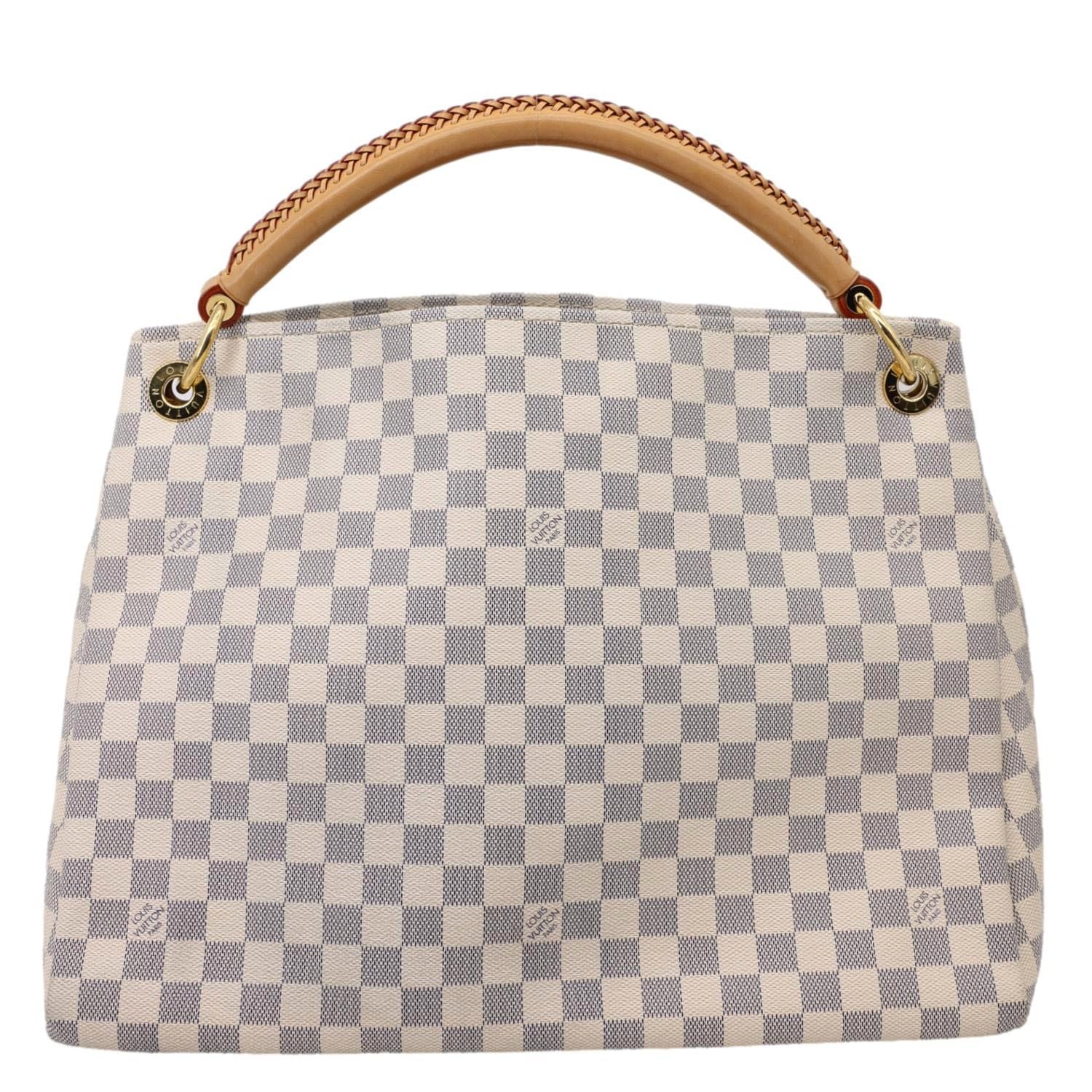 LOUIS VUITTON Artsy MM Damier Azur Hobo Bag White