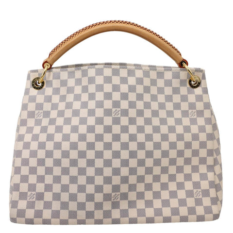 LOUIS VUITTON Artsy MM Damier Azur Hobo Bag White
