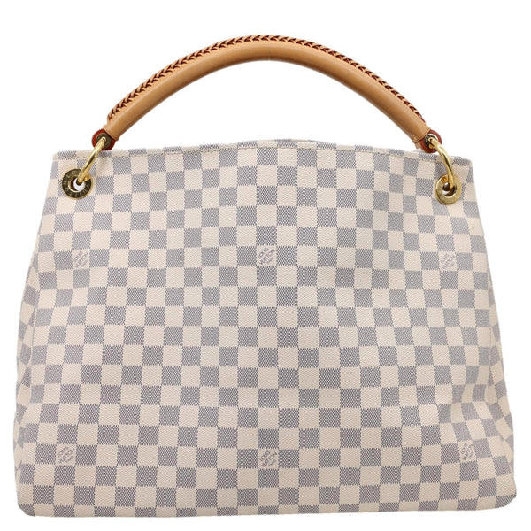 LOUIS VUITTON Artsy MM Damier Azur Hobo Bag White