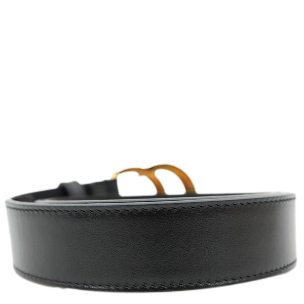 GUCCI GG Buckle Marmont Thin Leather Belt Size 90.36 Black 414516