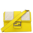 FENDI Flat Baguette Medium Leather Shoulder Bag Yellow