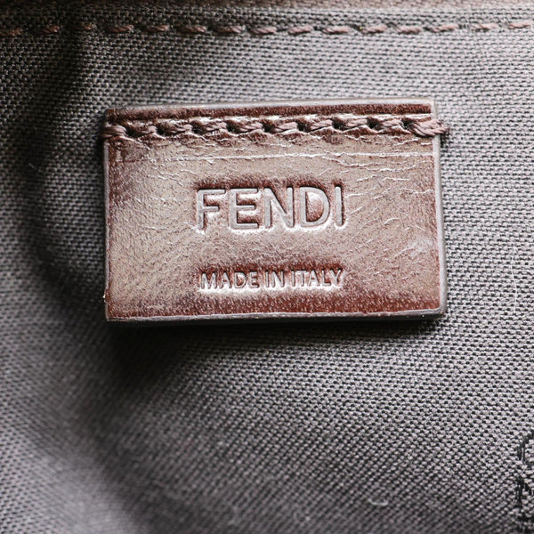 FENDI Flat Baguette Medium Leather Shoulder Bag Yellow