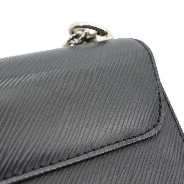 LOUIS VUITTON Twist MM Epi Leather Chain Shoulder Bag Black
