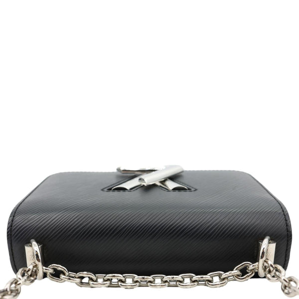 LOUIS VUITTON Twist MM Epi Leather Chain Shoulder Bag Black