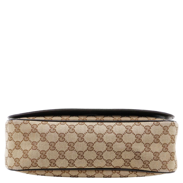 GUCCI GG Flap Large Monogram Canvas Messenger Bag Beige 449171