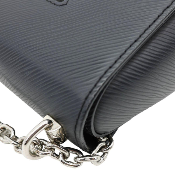 LOUIS VUITTON Twist MM Epi Leather Chain Shoulder Bag Black
