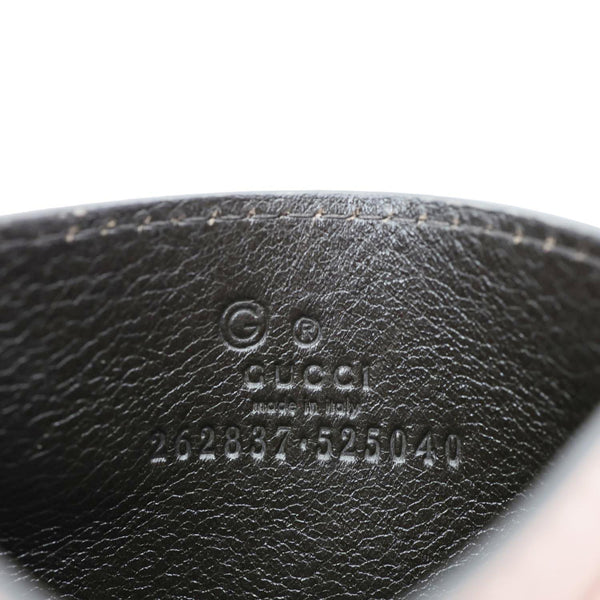 GUCCI Microguccissima Calfskin Leather Card Holder Pink 262837