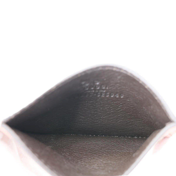 GUCCI Microguccissima Calfskin Leather Card Holder Pink 262837