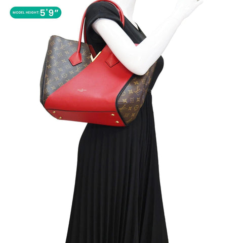 LOUIS VUITTON Kimono MM Monogram Canvas Tote Bag Red