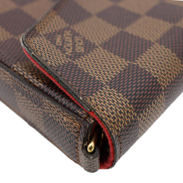 LOUIS VUITTON Felicie Pochette Damier Ebene Crossbody Bag Brown