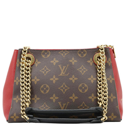 LOUIS VUITTON Surene BB Monogram Canvas Shoulder Bag Red