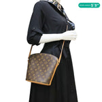 LOUIS VUITTON Drouot Monogram Canvas Shoulder Crossbody Bag Brown