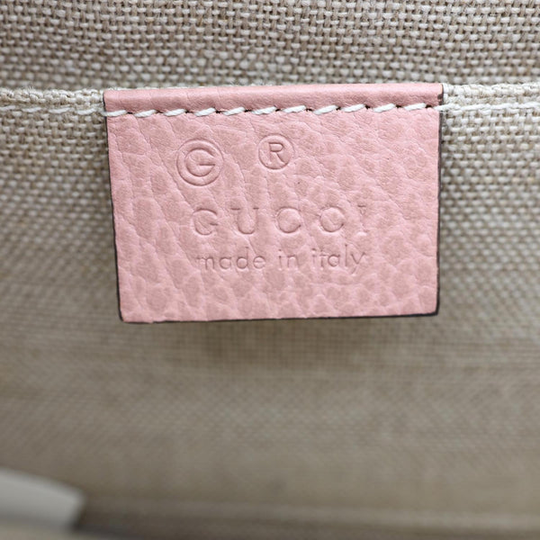 GUCCI Interlocking GG Dollar Calfskin Leather Crossbody Bag Pink 510304