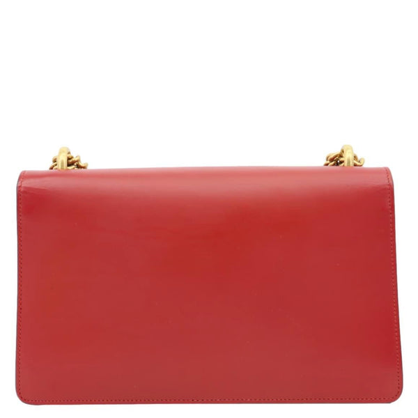 GUCCI GG Marmont Knight Medium Calfskin Leather Chain Shoulder Bag Red 431777