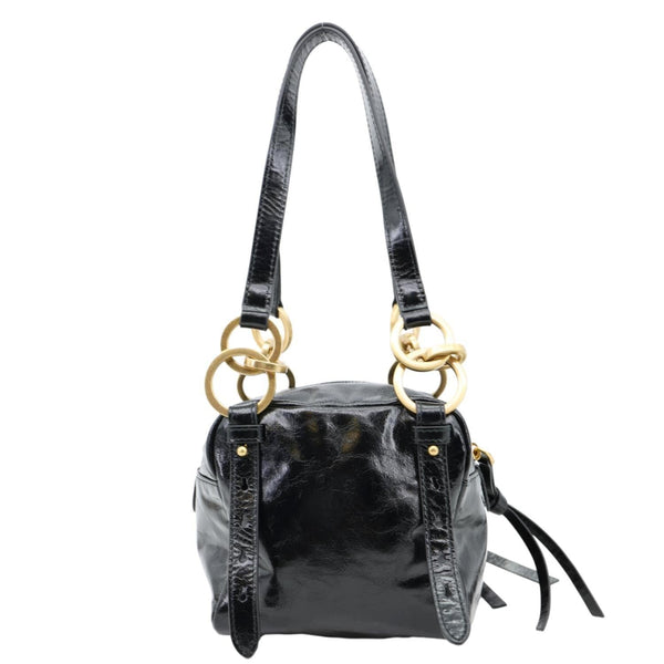 PRADA Dangle Mini Calfskin Leather Top Handle Bag Black