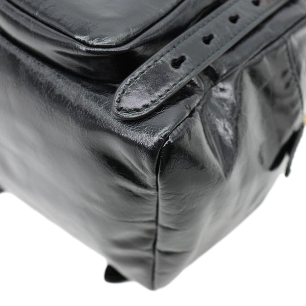 PRADA Dangle Mini Calfskin Leather Top Handle Bag Black