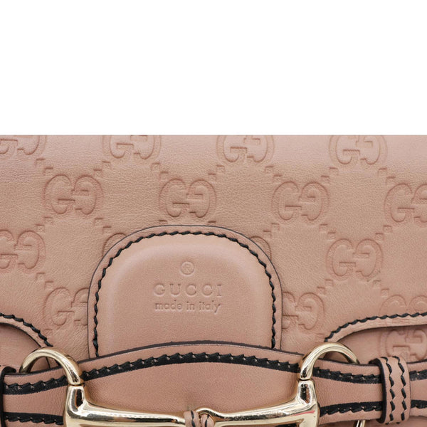 GUCCI Emily Medium Leather Chain Shoulder Bag Pink 295402