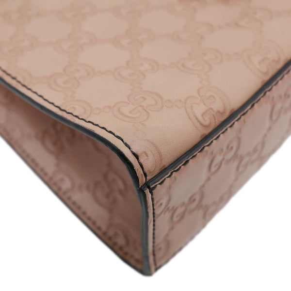 GUCCI Emily Medium Leather Chain Shoulder Bag Pink 295402