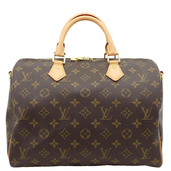 LOUIS VUITTON Speedy 30 Bandouliere Monogram Canvas Crossbody Bag Brown