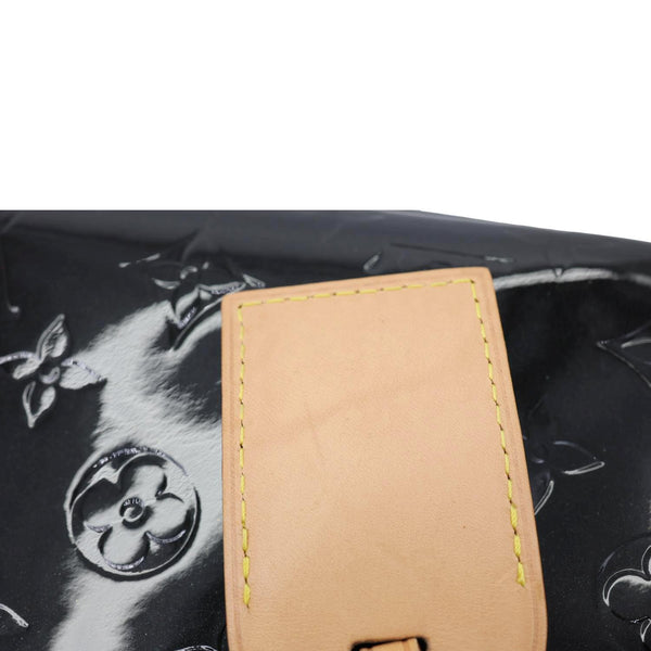 LOUIS VUITTON Santa Monica Monogram Vernis Leather Shoulder Bag Black