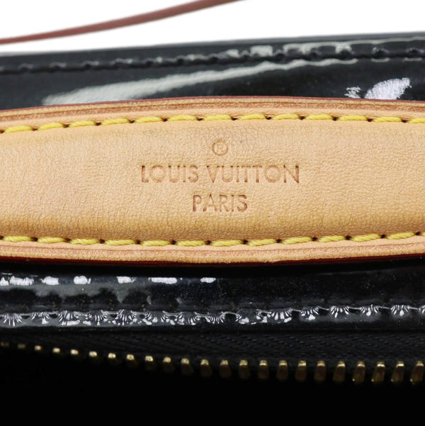 LOUIS VUITTON Santa Monica Monogram Vernis Leather Shoulder Bag Black