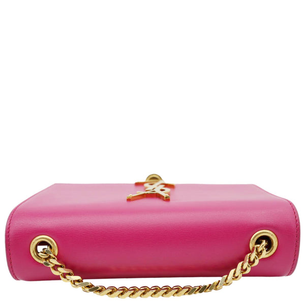 YVES SAINT LAURENT Kate Tassel Small Pebbled Leather Chain Crossbody Bag Pink